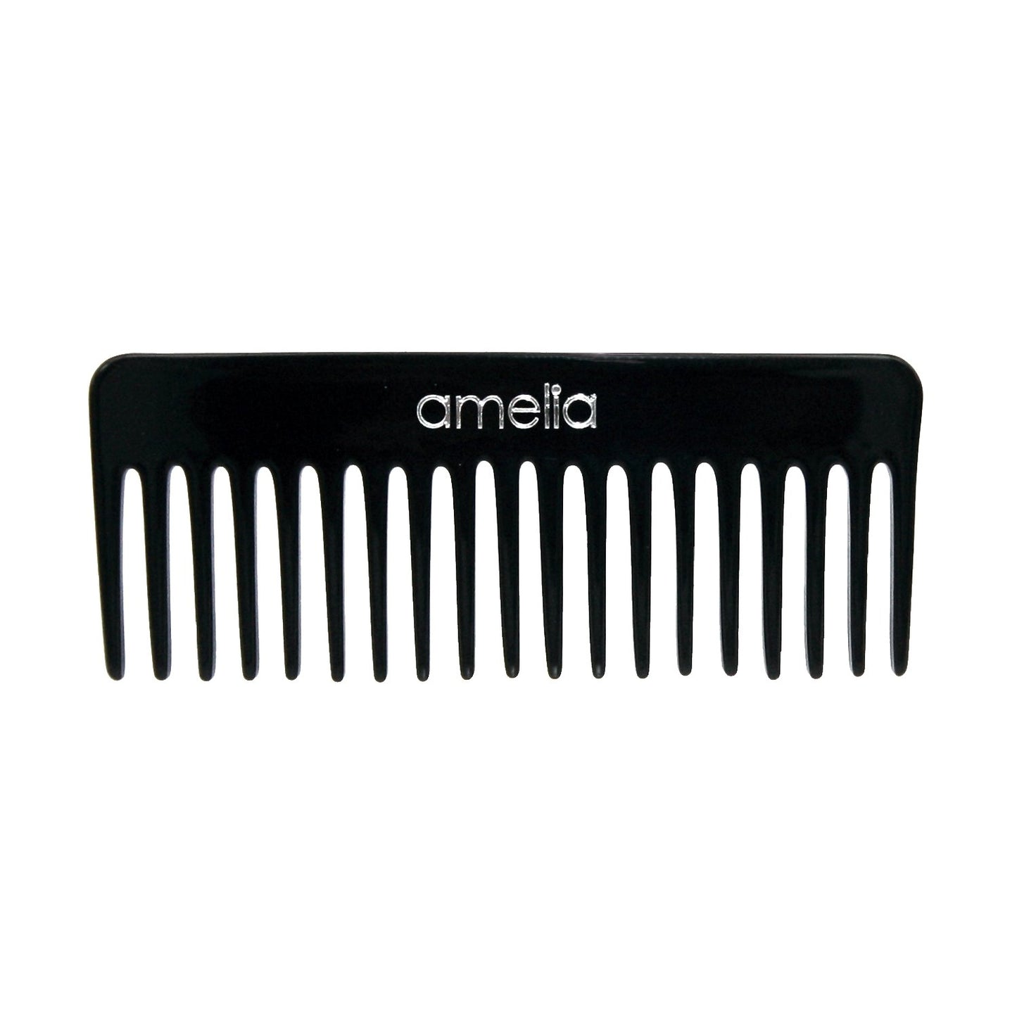 6in Cellulose Acetate Styling Rake Comb - Black Color (12 Packages for Retail Sale)