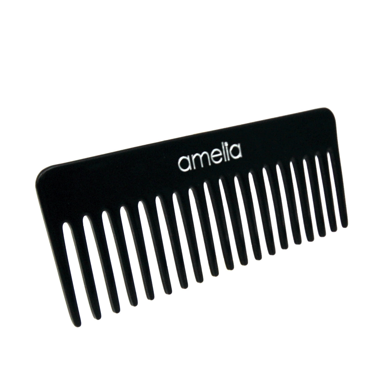 Amelia Beauty Cellulose Acetate 6in Rake Detangling Comb, Handmade, Smooth Edges, Eco-Friendly Plant Based Material,  Course Teeth - Black Color - 12 Retail Packs