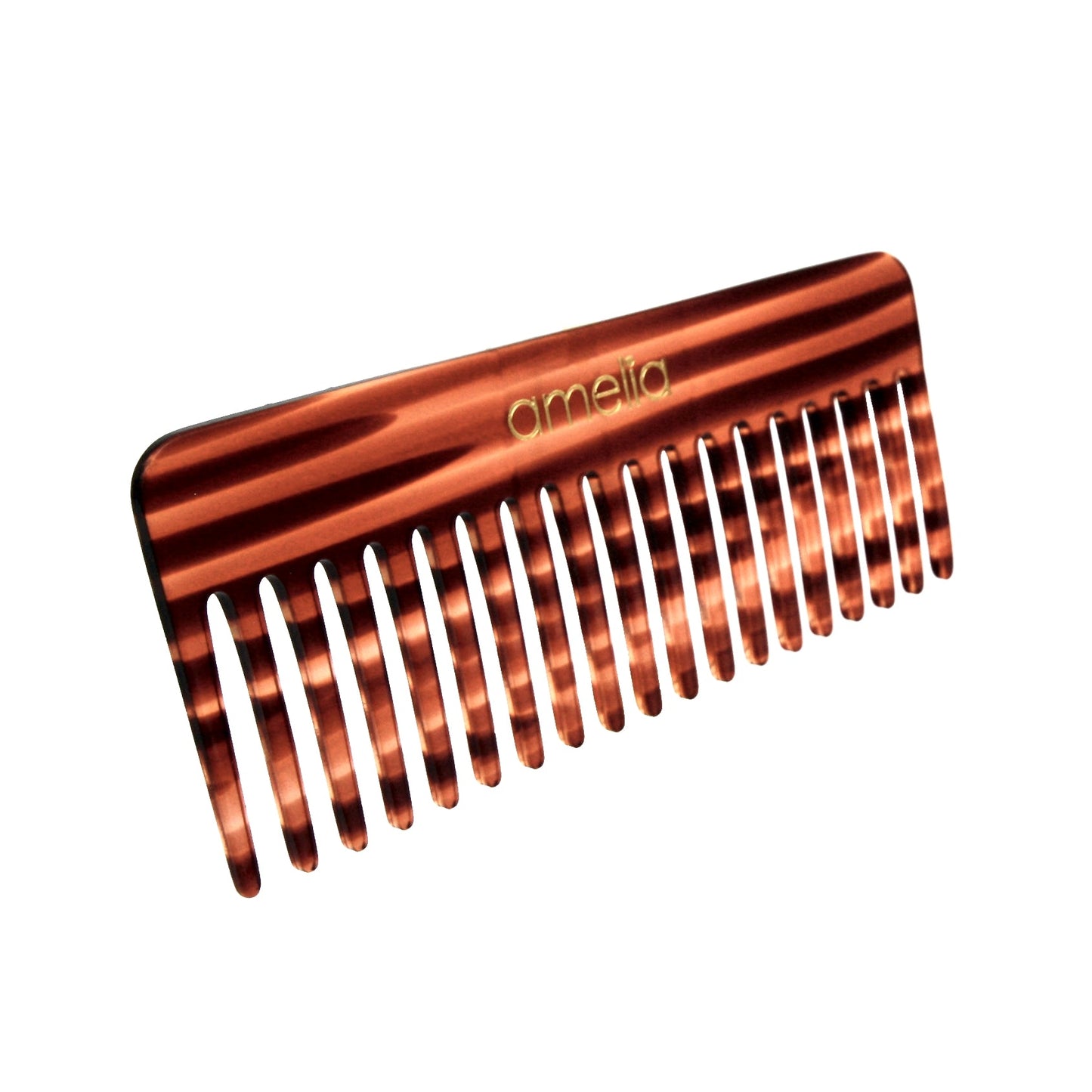 Amelia Beauty Cellulose Acetate 6in Rake Detangling Comb, Handmade, Smooth Edges, Eco-Friendly Plant Based Material,  Course Teeth - Tortoise Shell Color - 12 Retail Packs