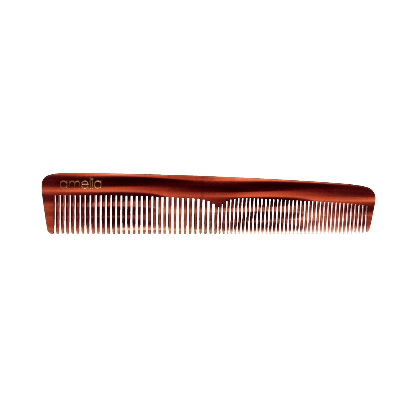 Amelia Beauty Cellulose Acetate 7in Styling Comb, Handmade, Smooth Edges, Eco-Friendly Plant Based Material, Fine and Course Teeth - Tortoise Shell Color - 12 Retail Packs