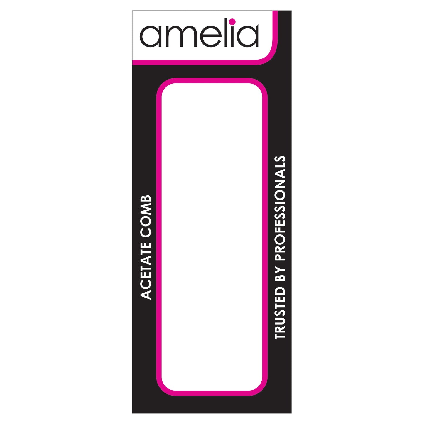 Amelia Beauty Cellulose Acetate 7in Styling Comb, Handmade, Smooth Edges, Eco-Friendly Plant Based Material, Fine and Course Teeth - Tortoise Shell Color - 12 Retail Packs