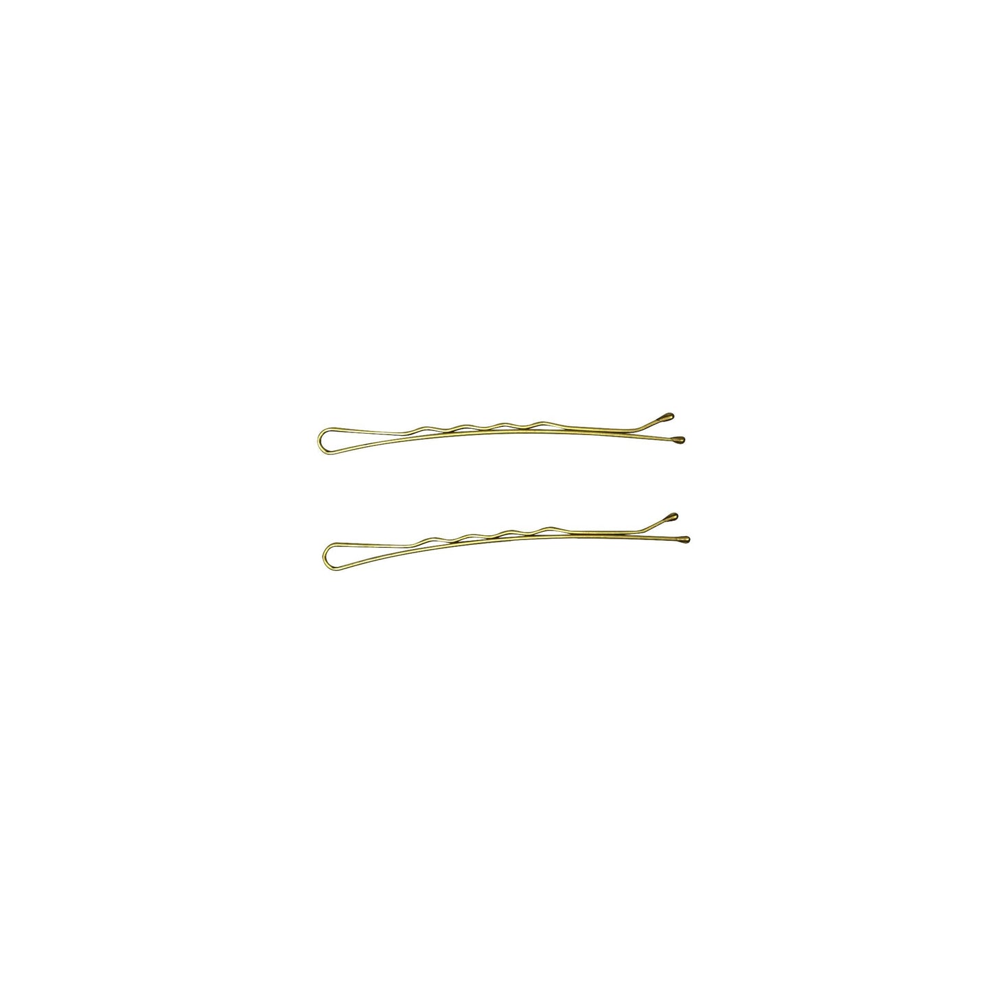 280, Brassed Color, 2.4in (6.0cm), Italian Made Bobby Pins, Recloseable Stay Clean and Organized Container - 6 Retail Packs