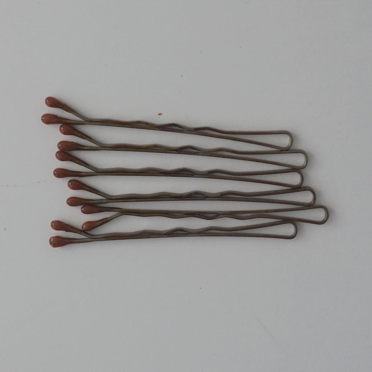 1lb, Brown, US Made, Bobby Pins in a Tub - 6 Retail Packs