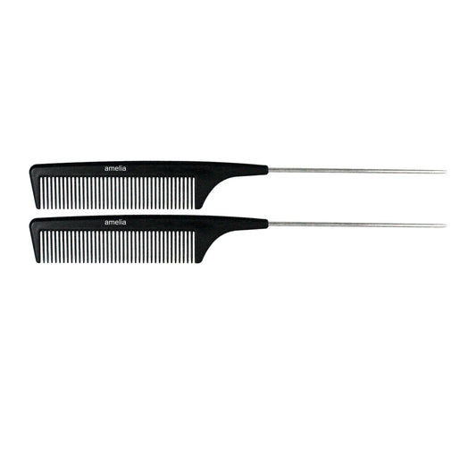 9in Pin Tail Carbon Comb (12 Retail Packages)