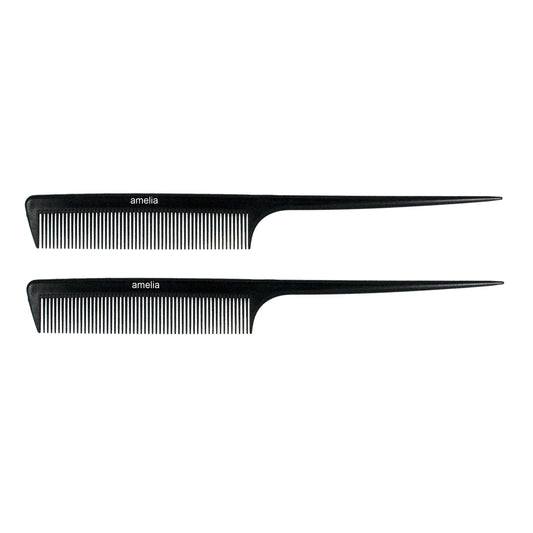 8.5in Rat Tail Carbon Comb (12 Retail Packages)