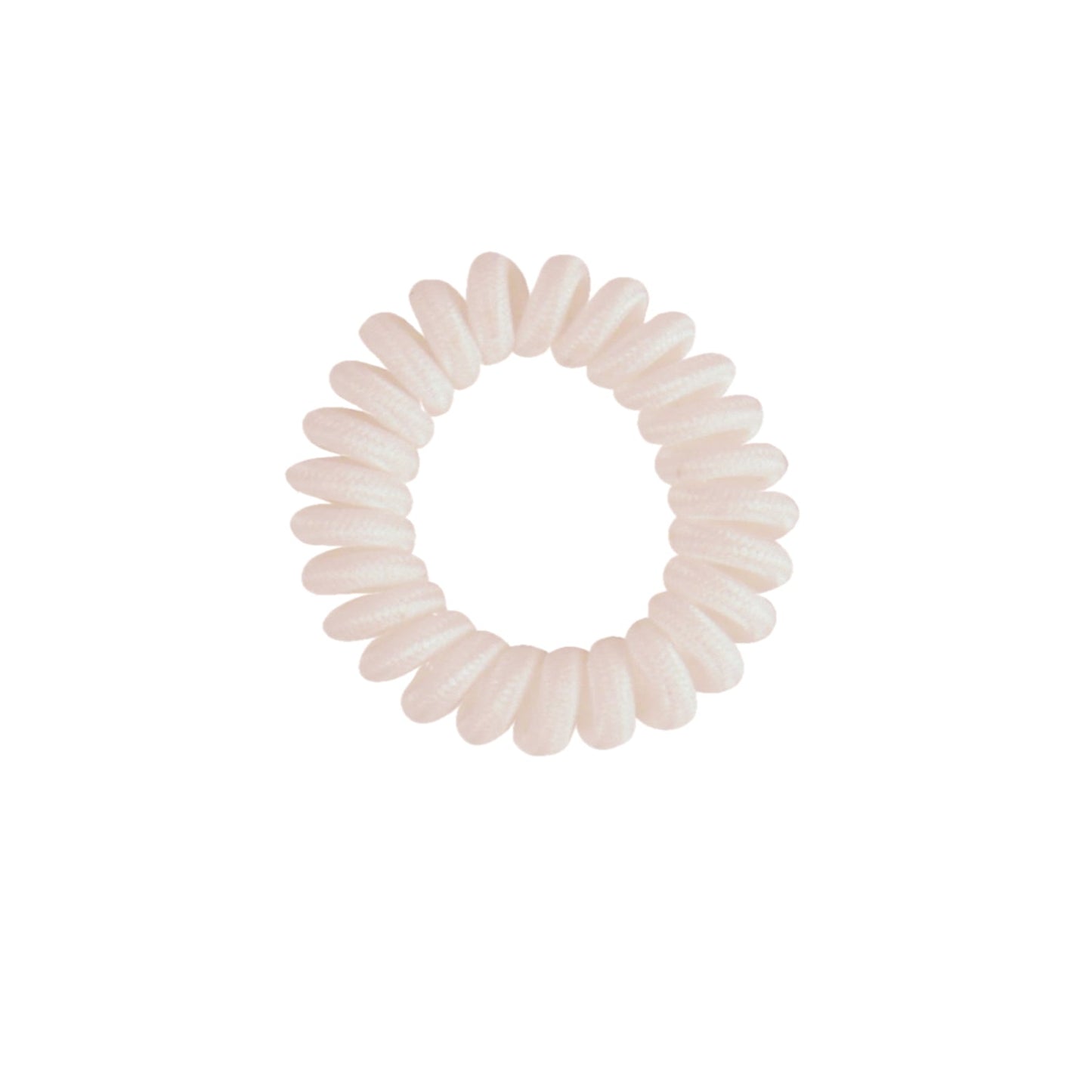 Amelia Beauty, 8 Small Fabric Wrapped Elastic Hair Coils, 1.75in Diameter Spiral Hair Ties, Gentle on Hair, Strong Hold and Minimizes Dents and Creases, White - 12 Retail Packs