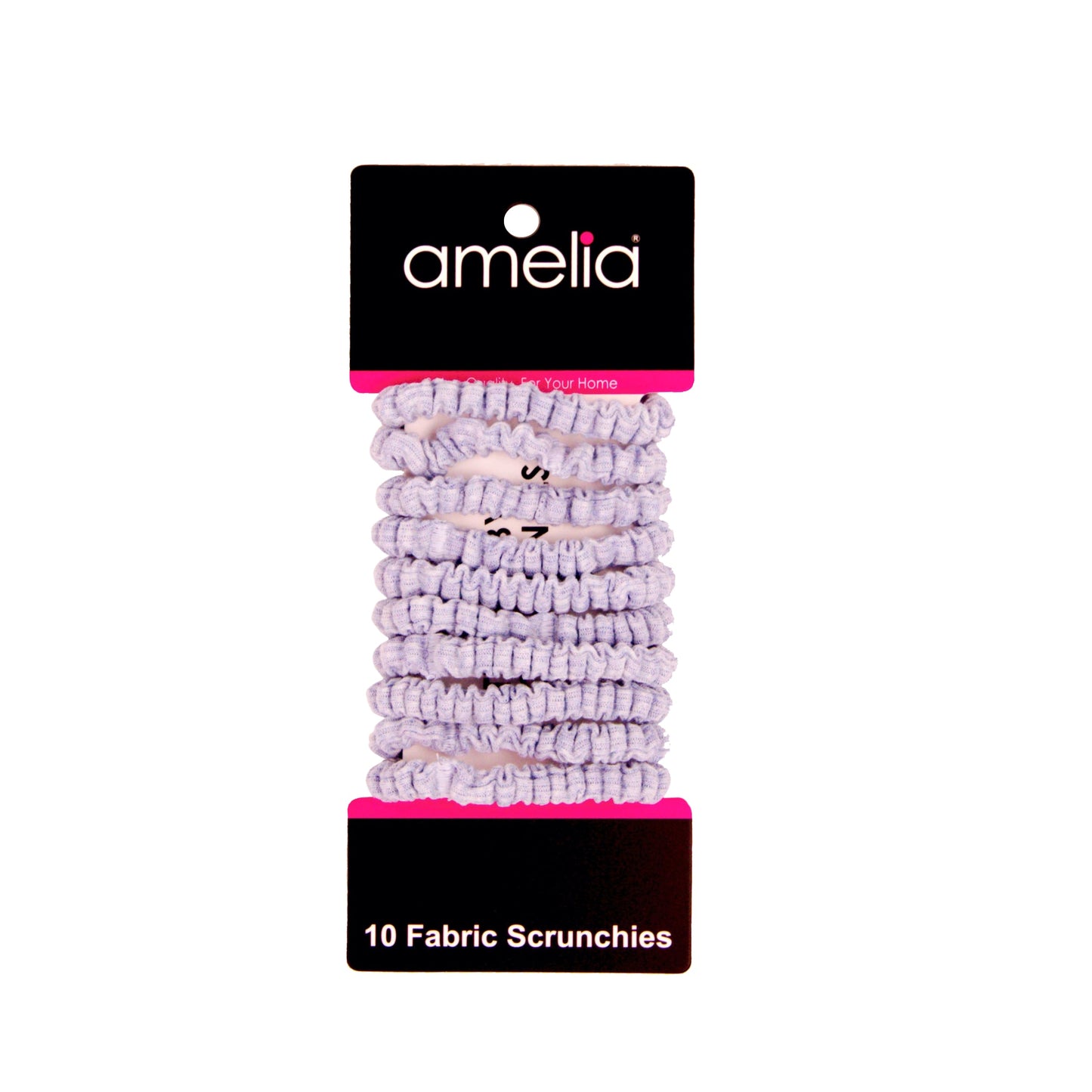 Amelia Beauty, Pastel Blue Ribbed Scrunchies, 2.25in Diameter, Gentle on Hair, Strong Hold, No Snag, No Dents or Creases. 10 Pack - 12 Retail Packs