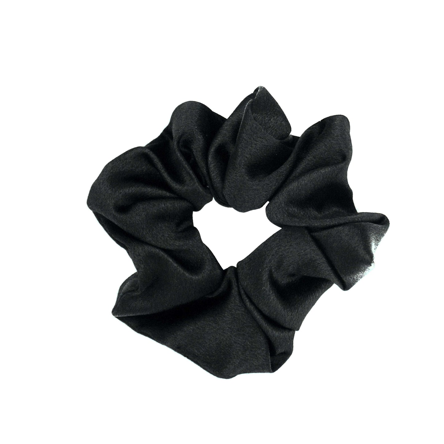 Amelia Beauty Products, Black, Gray and Brown Imitation Silk Scrunchies, 4.5in Diameter, Gentle on Hair, Strong Hold, No Snag, No Dents or Creases. 6 Pack - 12 Retail Packs