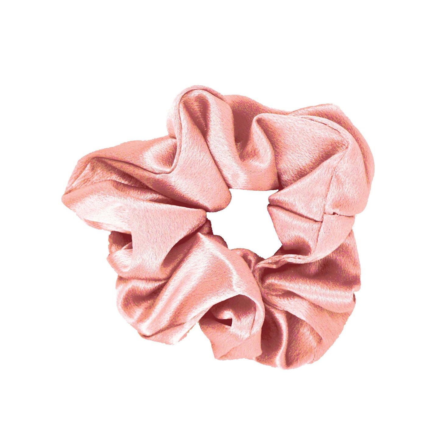 Amelia Beauty, Pink Imitation Silk Scrunchies, 4.5in Diameter, Gentle on Hair, Strong Hold, No Snag, No Dents or Creases. 6 Pack - 12 Retail Packs