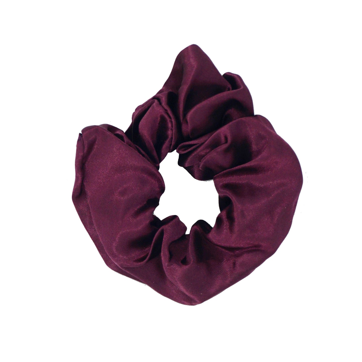 Amelia Beauty Products, Black, Burgundy, Purple and Pink Satin Scrunchies, 3.5in Diameter, Gentle on Hair, Strong Hold, No Snag, No Dents or Creases. 8 Pack - 12 Retail Packs