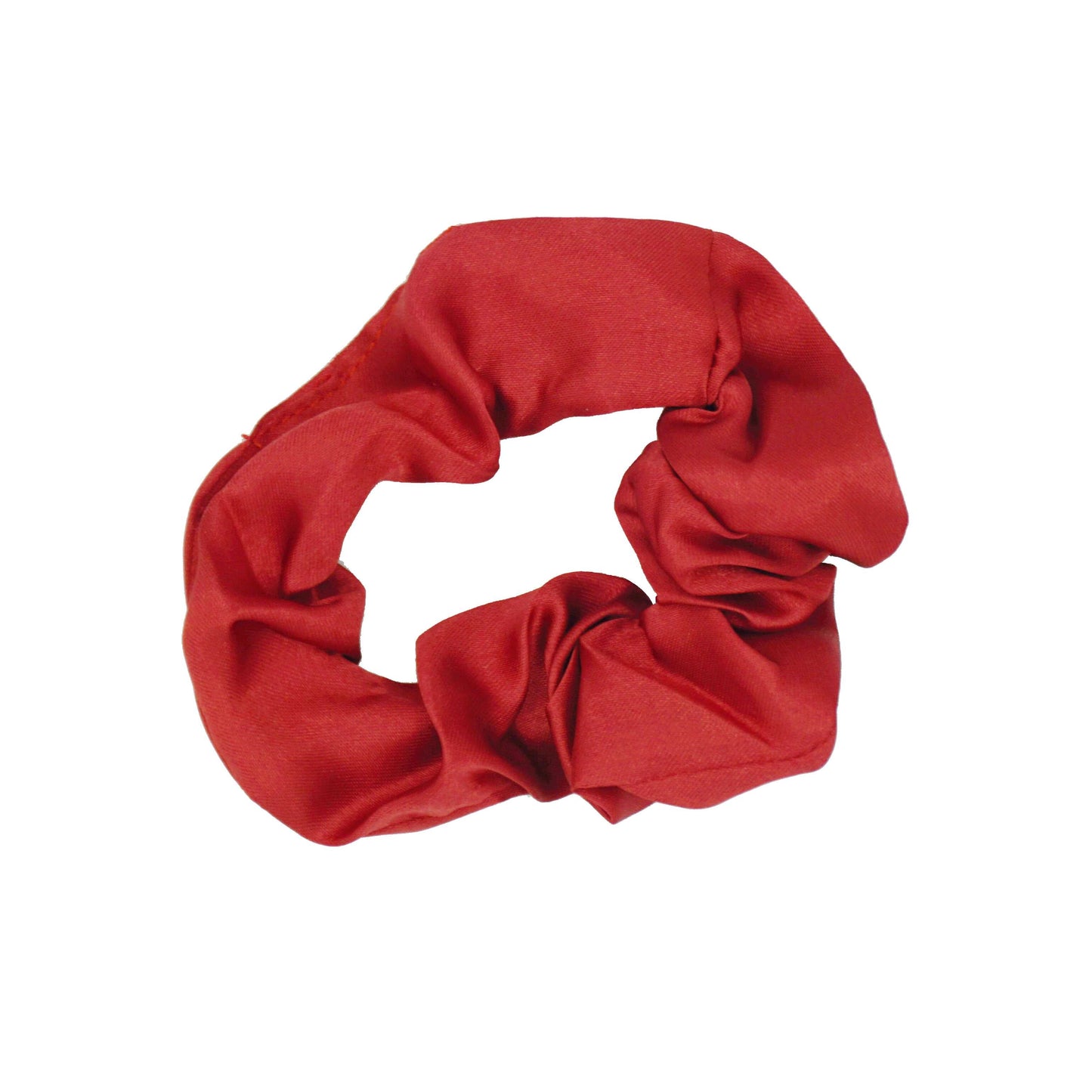 Amelia Beauty Products, Burnt Red Satin Scrunchies, 3.5in Diameter, Gentle on Hair, Strong Hold, No Snag, No Dents or Creases. 8 Pack - 12 Retail Packs