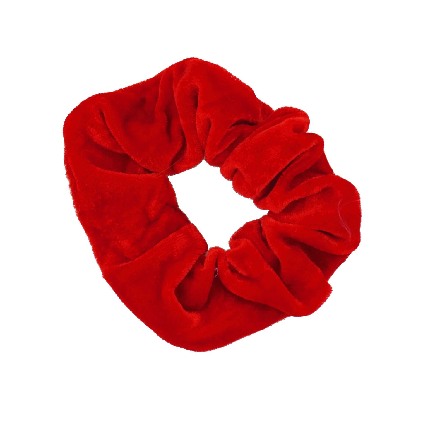 Amelia Beauty Products, Black, Red, White and Blue Velvet Velvet Scrunchies, 3.5in Diameter, Gentle on Hair, Strong Hold, No Snag, No Dents or Creases. 8 Pack - 12 Retail Packs