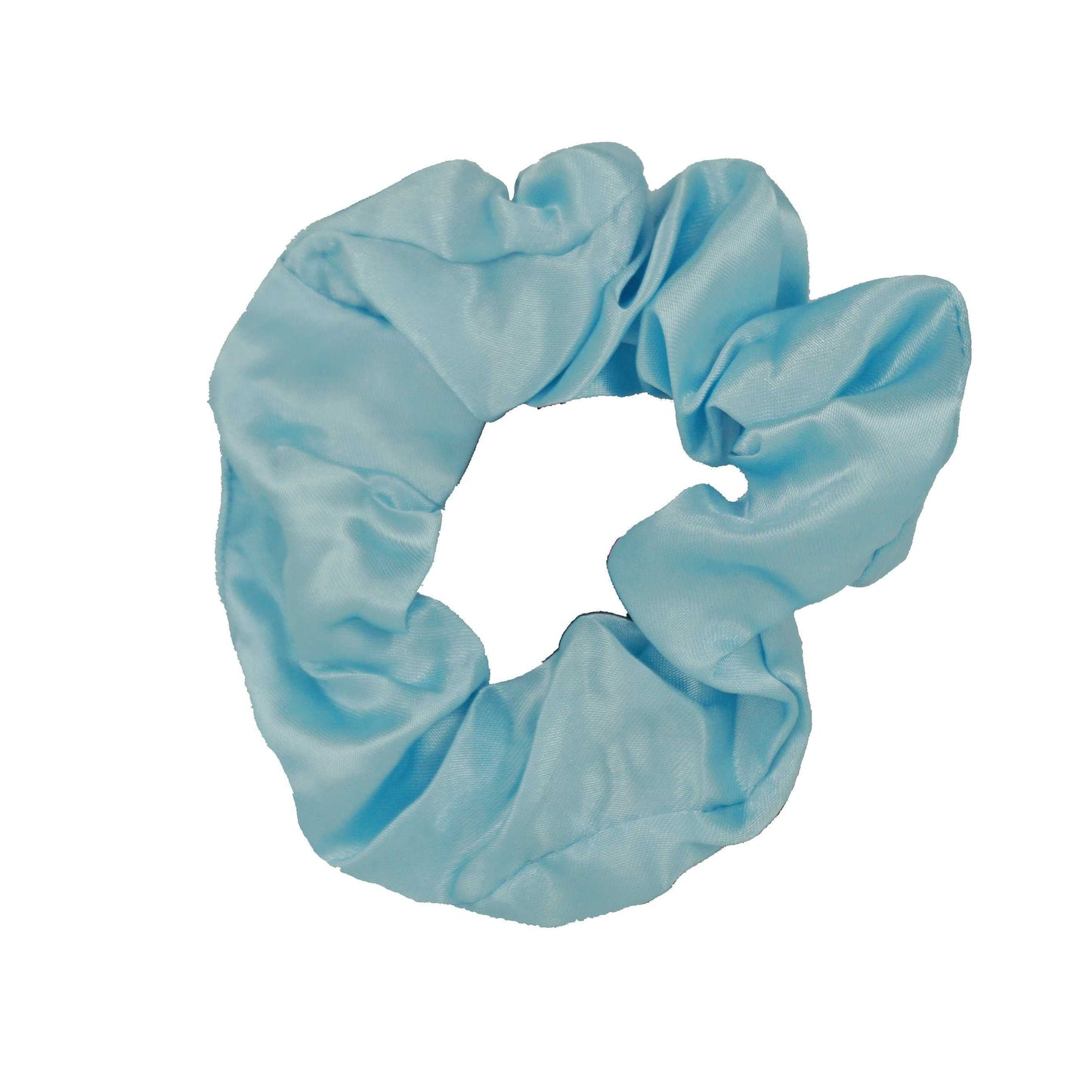 Amelia Beauty Products, Sky Satin Scrunchies, 3.5in Diameter, Gentle on Hair, Strong Hold, No Snag, No Dents or Creases. 8 Pack - 12 Retail Packs