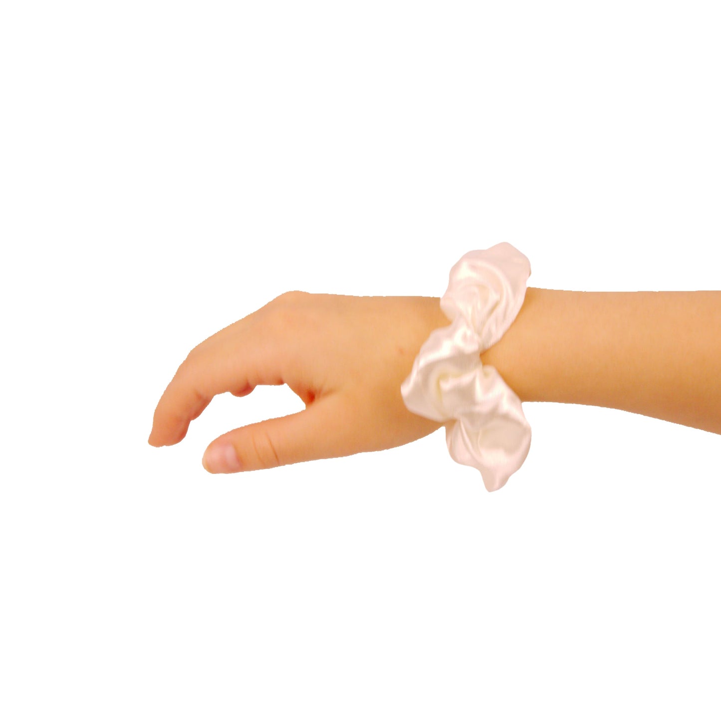 Amelia Beauty Products, White Satin Scrunchies, 3.5in Diameter, Gentle on Hair, Strong Hold, No Snag, No Dents or Creases. 8 Pack - 12 Retail Packs