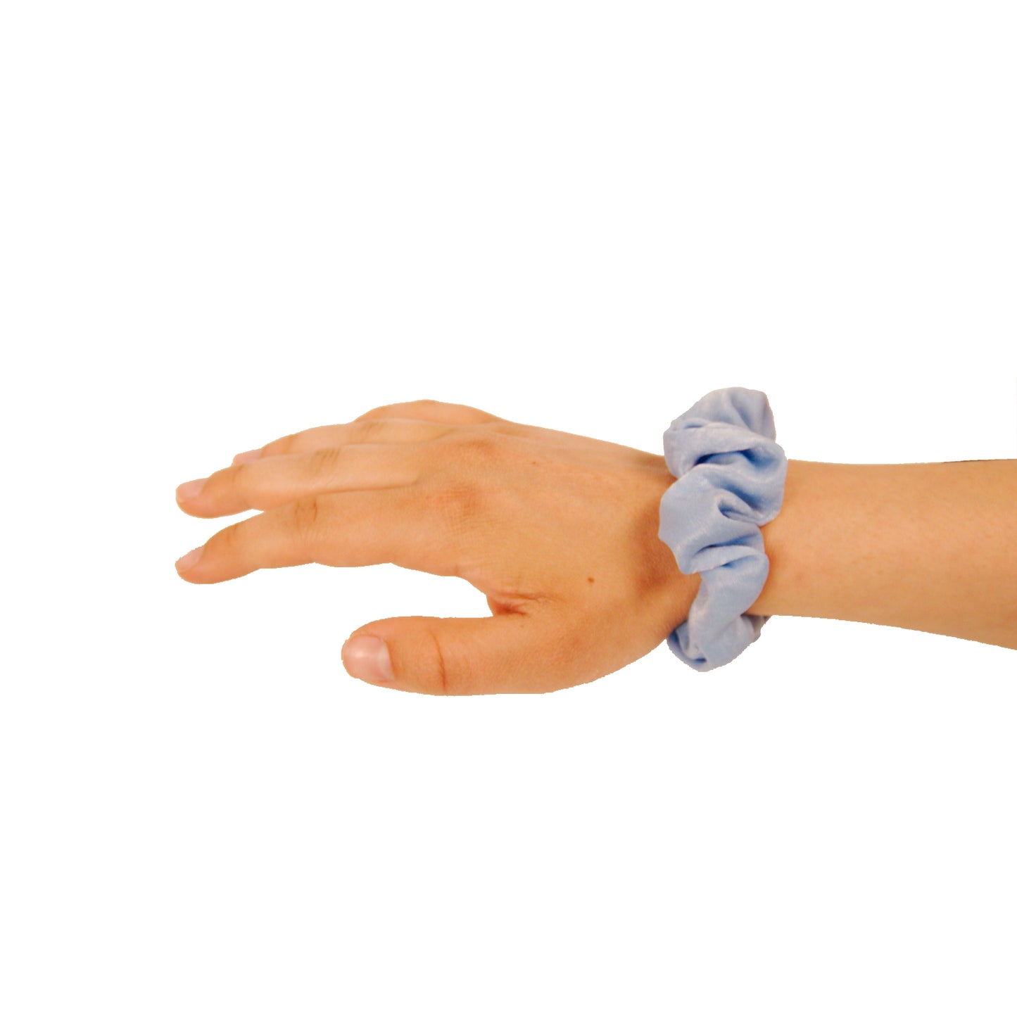 Amelia Beauty | 3in Blue Crepe Scrunchies | Soft, Gentle and Strong Hold | No Snag, No Dents or Creases | 8 Pack - 12 Retail Packs