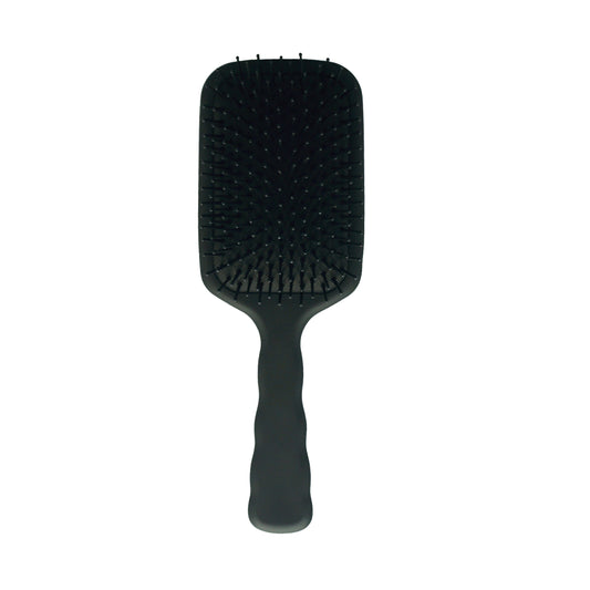 9.5in Paddle Cushion Brush - Nylon Bristles, Black - 12 Retail Packs
