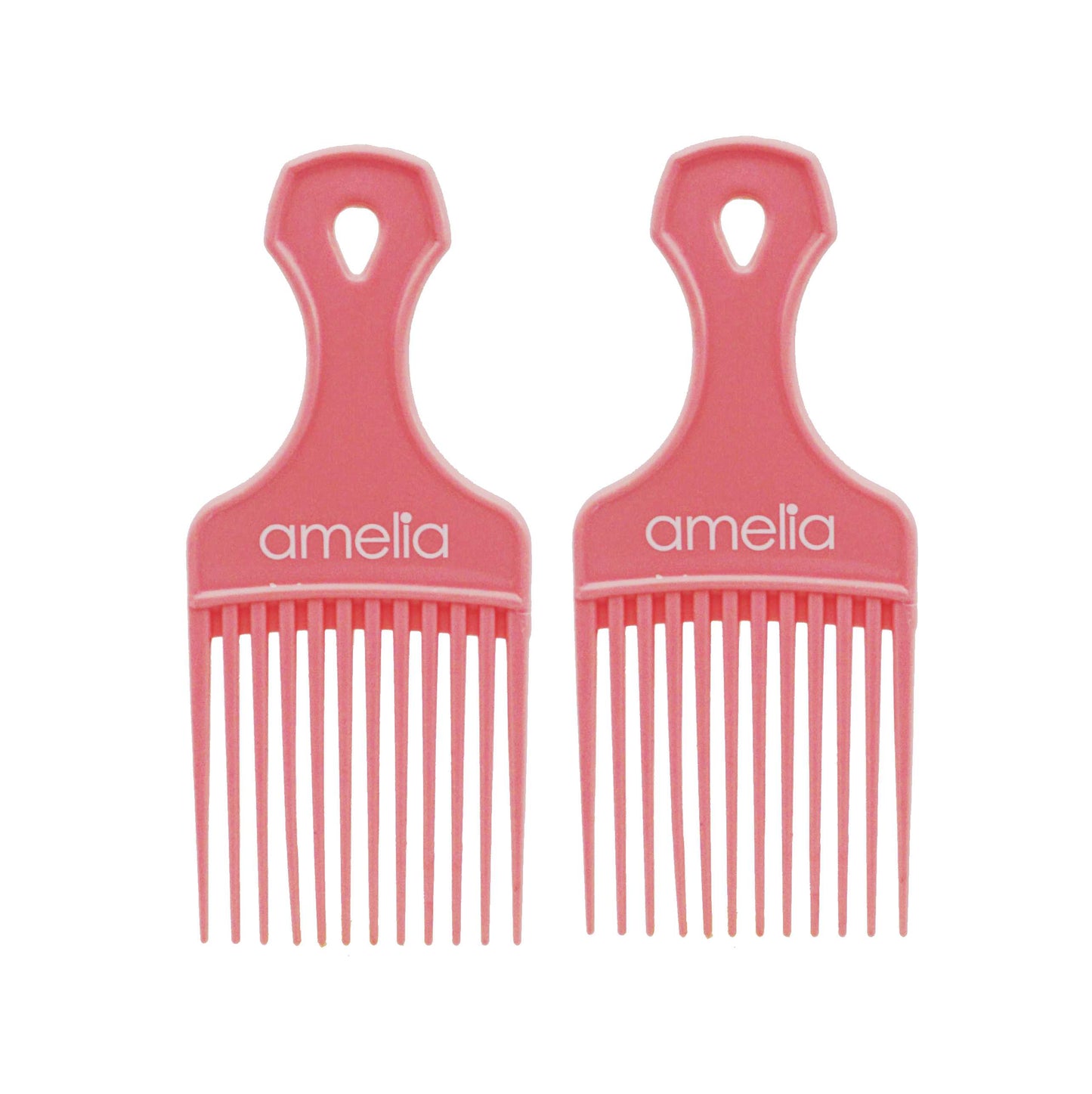 5in Plastic Pick Comb - Pink (12 Retail Packages)