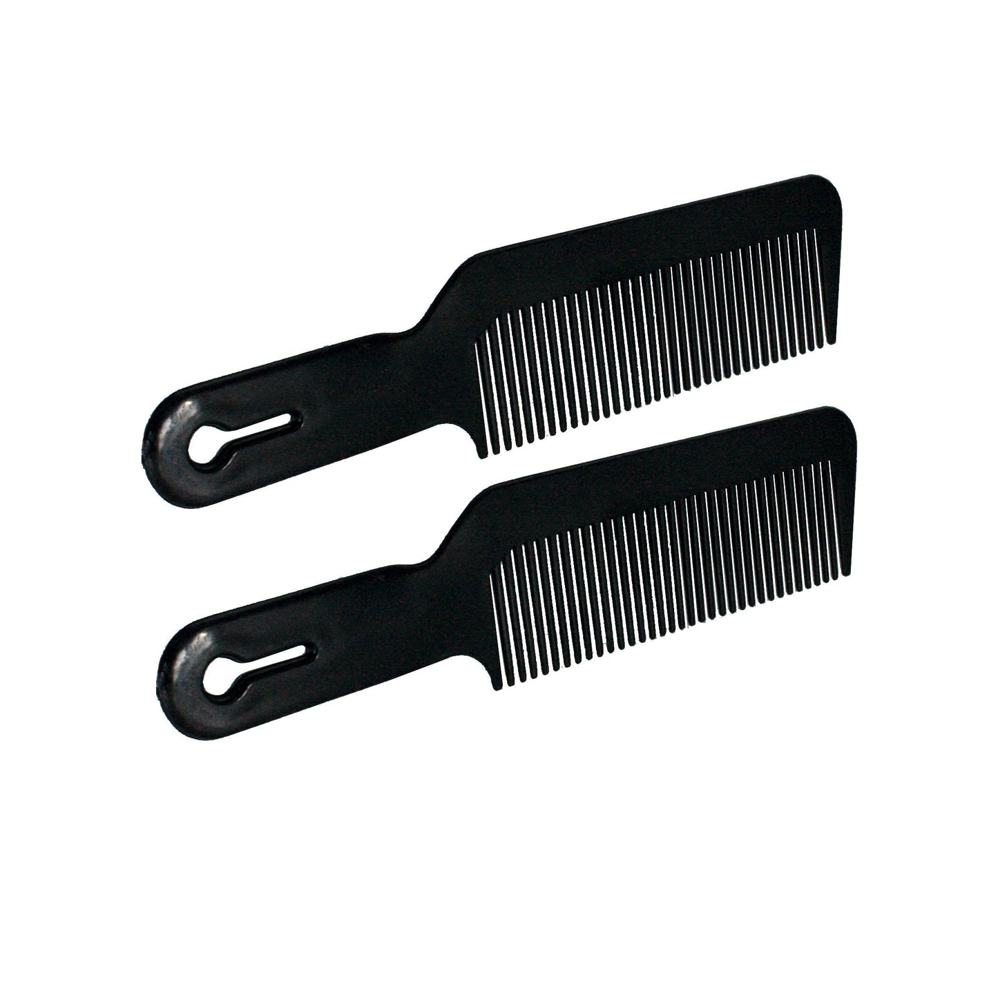 8.75in Plastic Flattop Butch Comb, Black (12 Retail Packages)