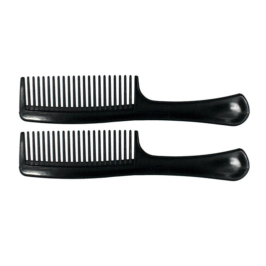 8.5in Plastic Handle Comb (12 Retail Packages)