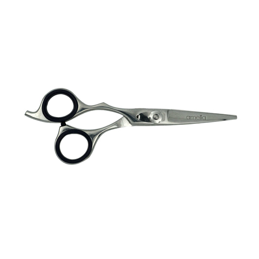 5" Left Handed, Stainless Steel Professional Shear, Fixed Finger Rest - 6 Packages for Retail Sale