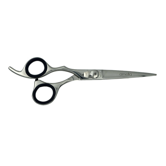 6" Left Handed, Stainless Steel Professional Shear, Fixed Finger Rest - 6 Packages for Retail Sale