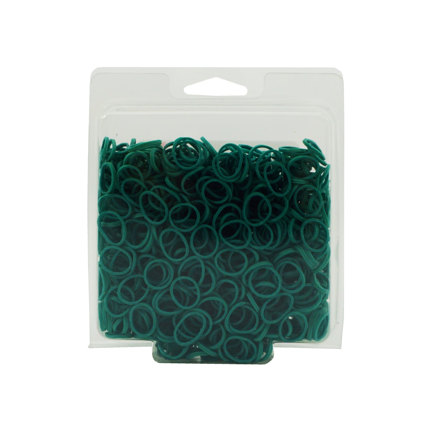 1000, Green Color, Standard Size,  Rubber Bands for Pony Tails and Braids,  Made in the USA!!  12 Retail Packages