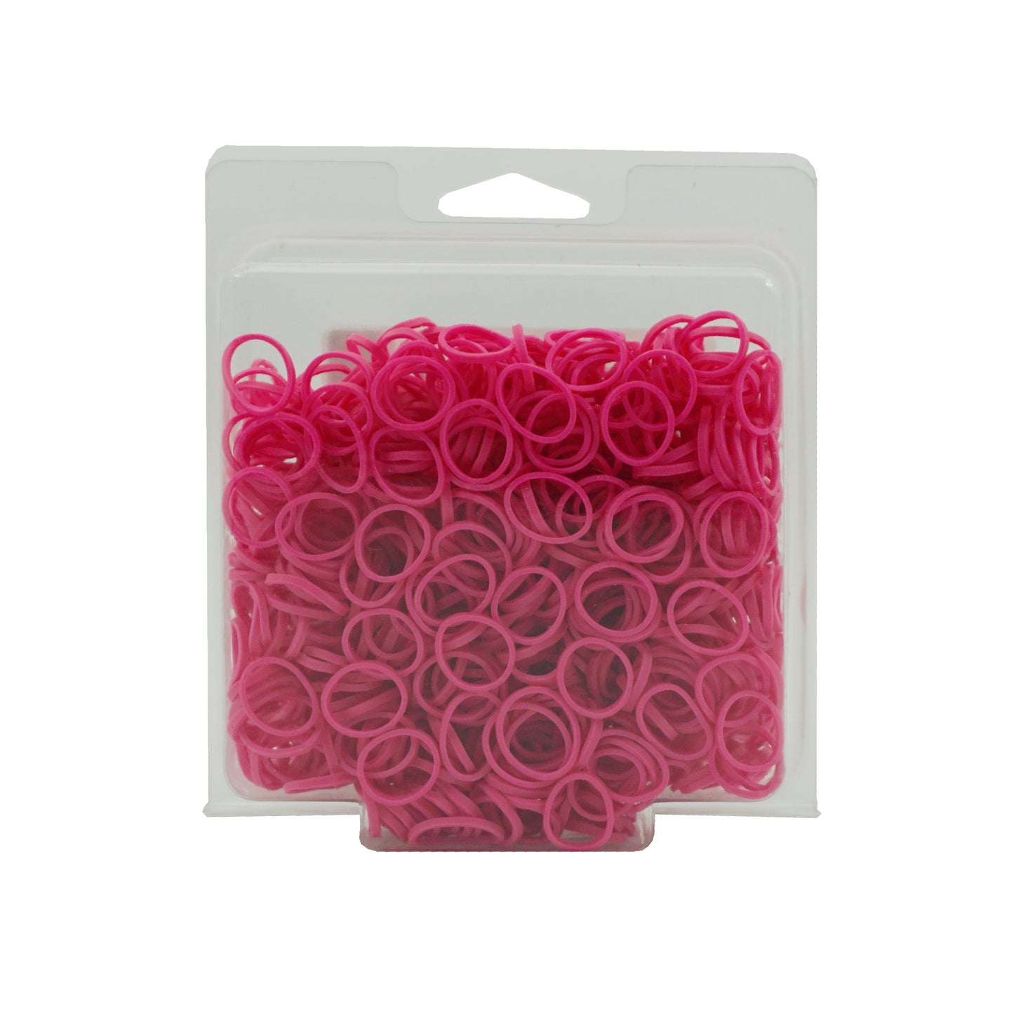 1000, Pink Colored, Standard Size,  Rubber Bands for Pony Tails and Braids,  Made in the USA!!  12 Retail Packages