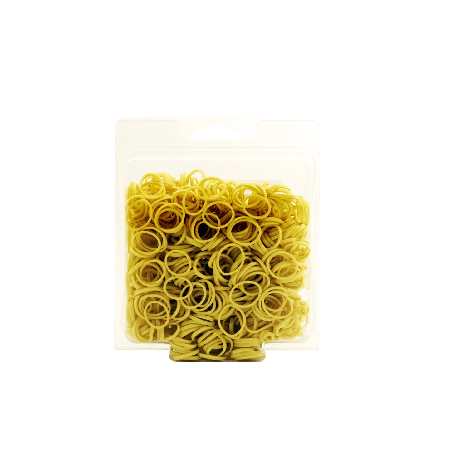 1000, Yellow Color, Standard Size,  Rubber Bands for Pony Tails and Braids,  Made in the USA!!  12 Retail Packages