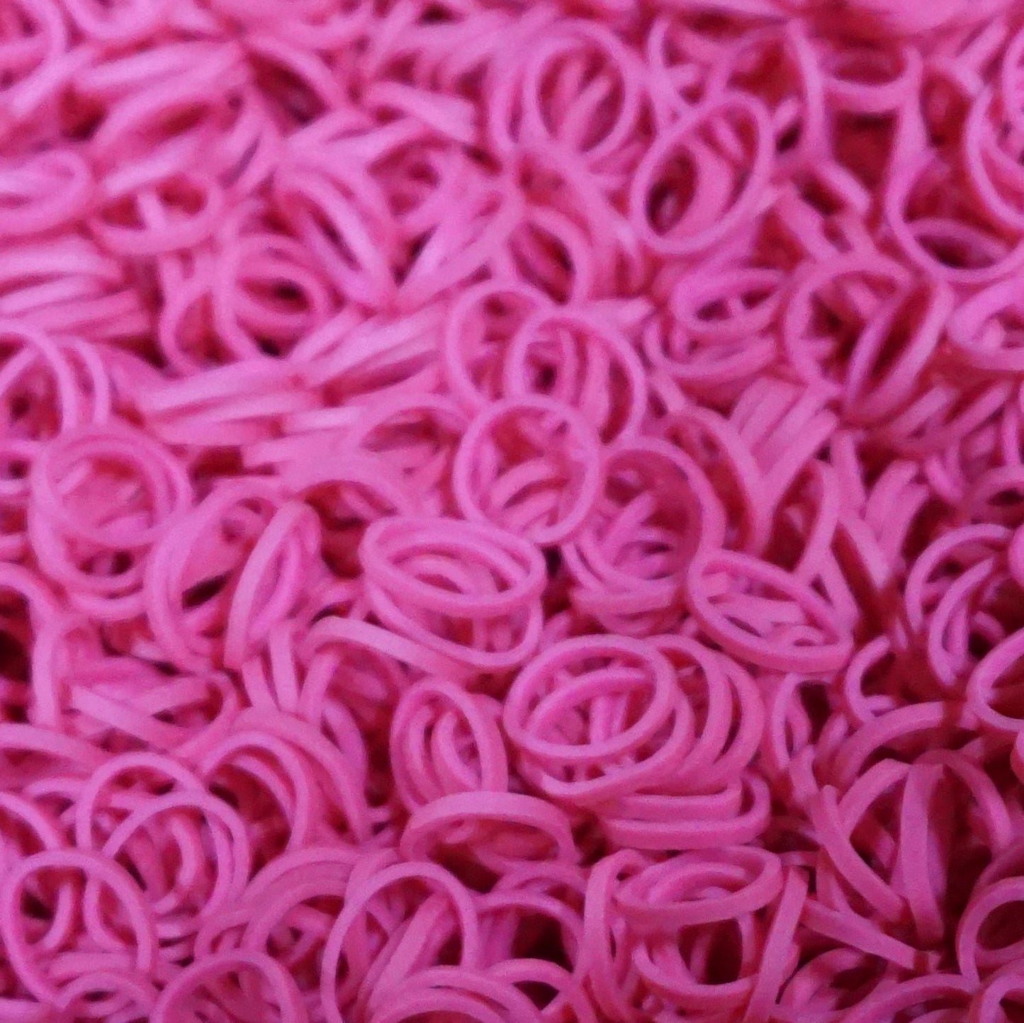 250, Pink, Standard Size,  Rubber Bands for Pony Tails and Braids - 12 Retail Packages