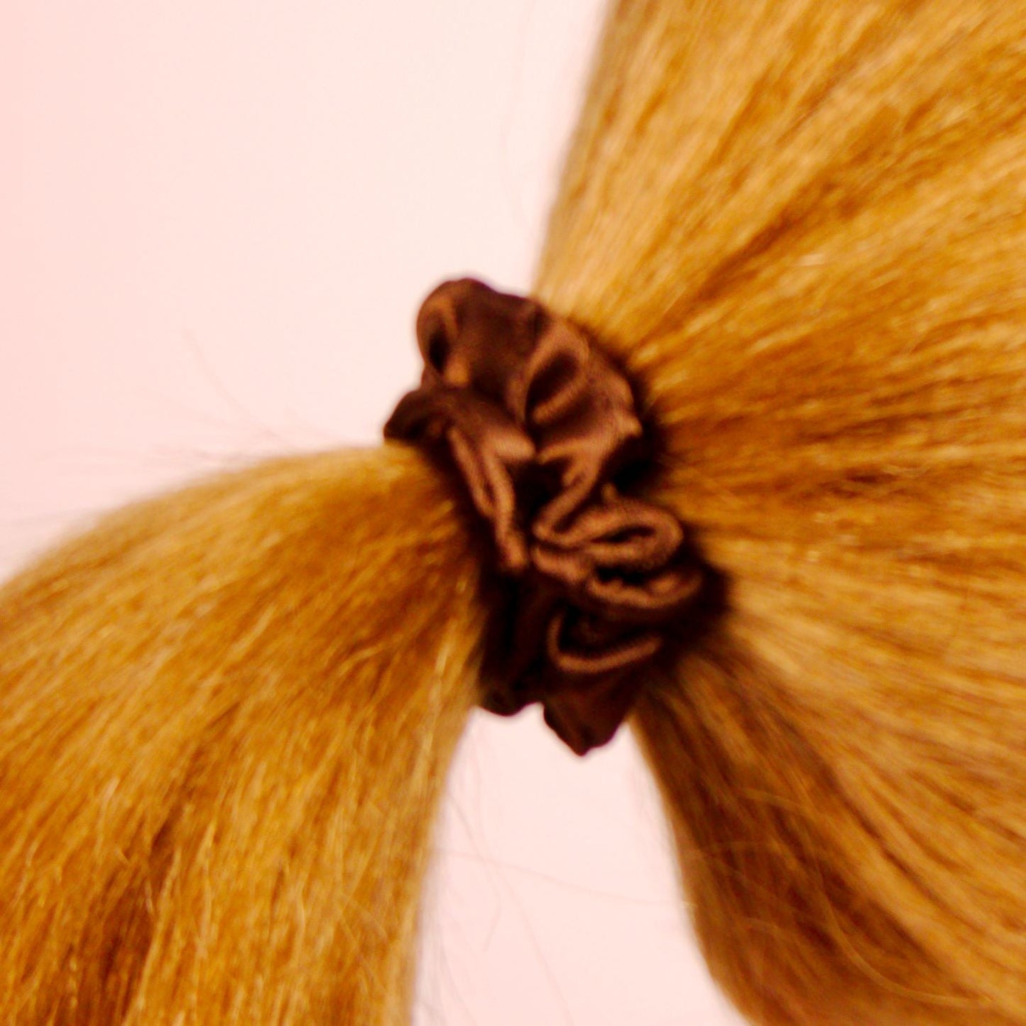 Amelia Beauty, Brown Satin Scrunchies, 2.25in Diameter, Gentle on Hair, Strong Hold, No Snag, No Dents or Creases. 12 Pack - 12 Retail Packs