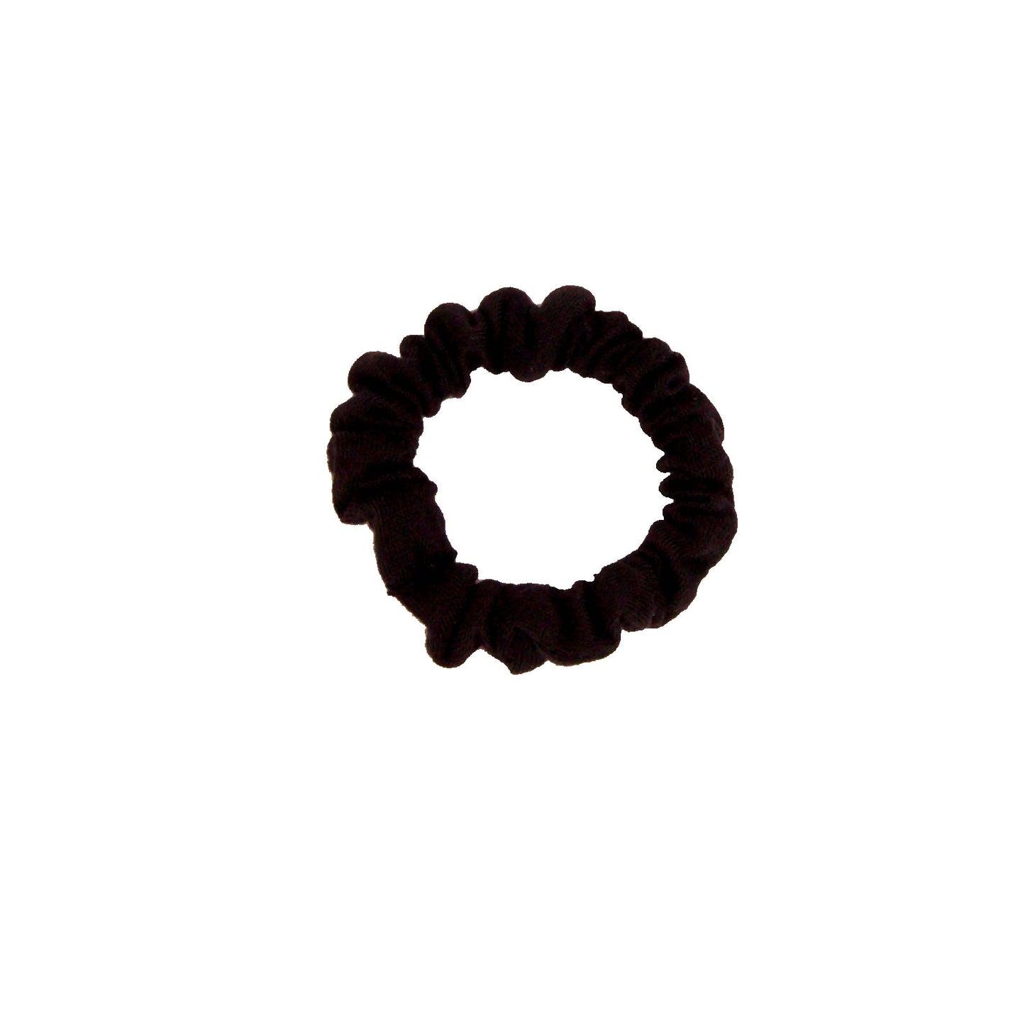 Amelia Beauty, Black Jersey Scrunchies, 2.25in Diameter, Gentle on Hair, Strong Hold, No Snag, No Dents or Creases. 12 Pack - 12 Retail Packs