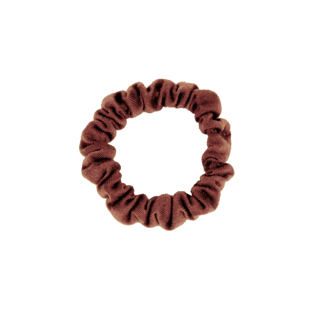 Amelia Beauty, Brown Jersey Scrunchies, 2.25in Diameter, Gentle on Hair, Strong Hold, No Snag, No Dents or Creases. 12 Pack - 12 Retail Packs