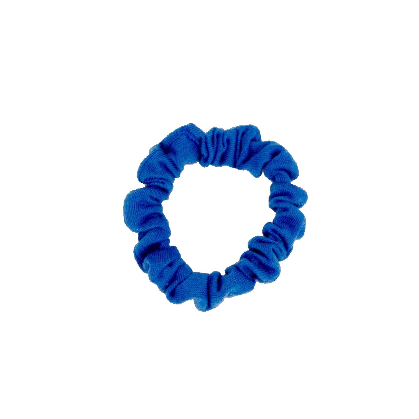 Amelia Beauty, Blue Jersey Scrunchies, 2.25in Diameter, Gentle on Hair, Strong Hold, No Snag, No Dents or Creases. 12 Pack - 12 Retail Packs