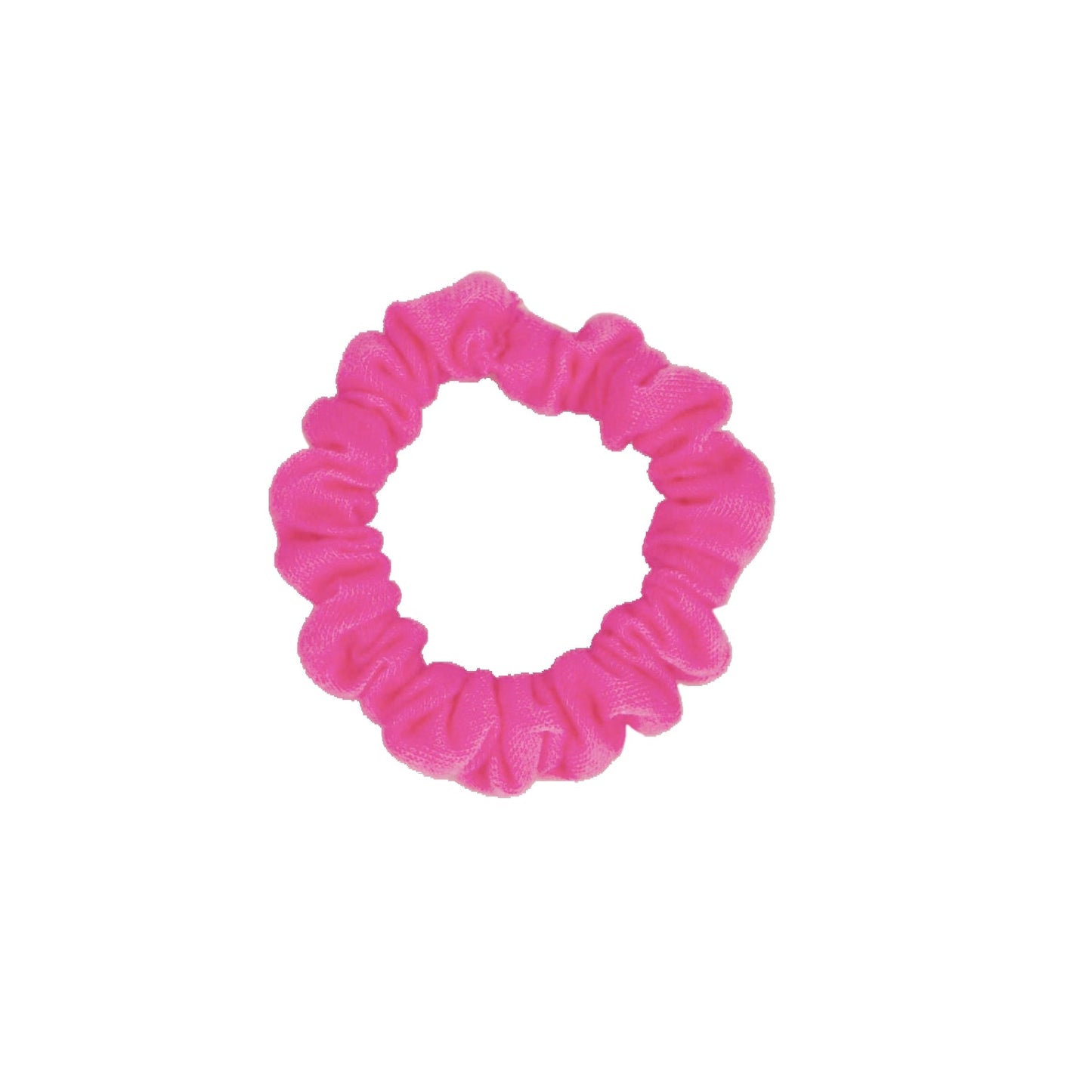 Amelia Beauty, Neon Pink Jersey Scrunchies, 2.25in Diameter, Gentle on Hair, Strong Hold, No Snag, No Dents or Creases. 12 Pack - 12 Retail Packs