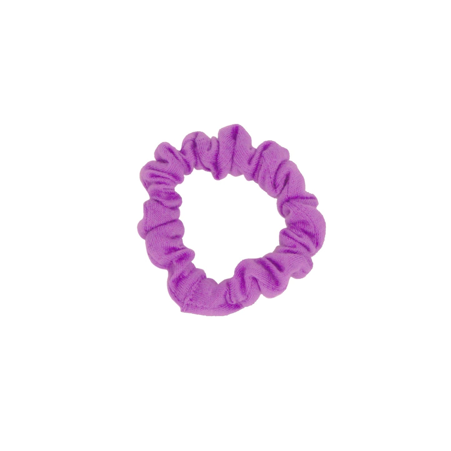 Amelia Beauty, Purple Jersey Scrunchies, 2.25in Diameter, Gentle on Hair, Strong Hold, No Snag, No Dents or Creases. 12 Pack - 12 Retail Packs