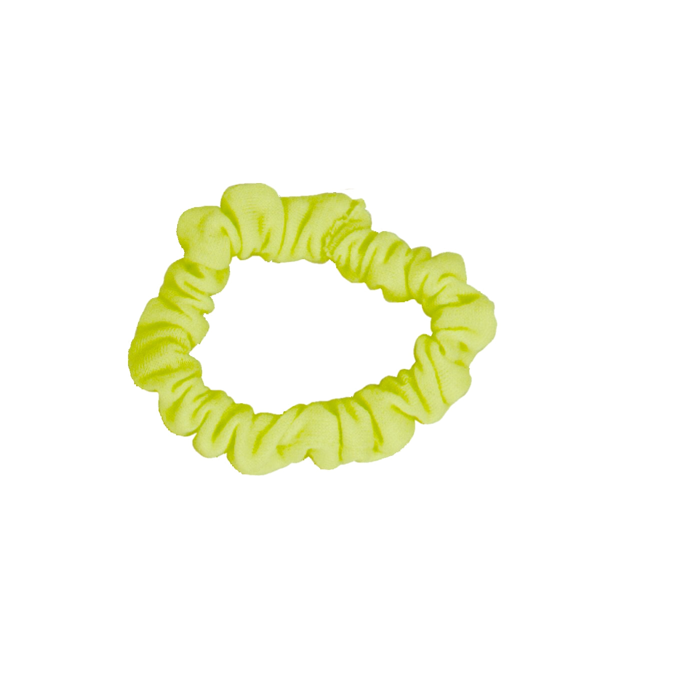 Amelia Beauty, Neon Yellow Jersey Scrunchies, 2.25in Diameter, Gentle on Hair, Strong Hold, No Snag, No Dents or Creases. 12 Pack - 12 Retail Packs