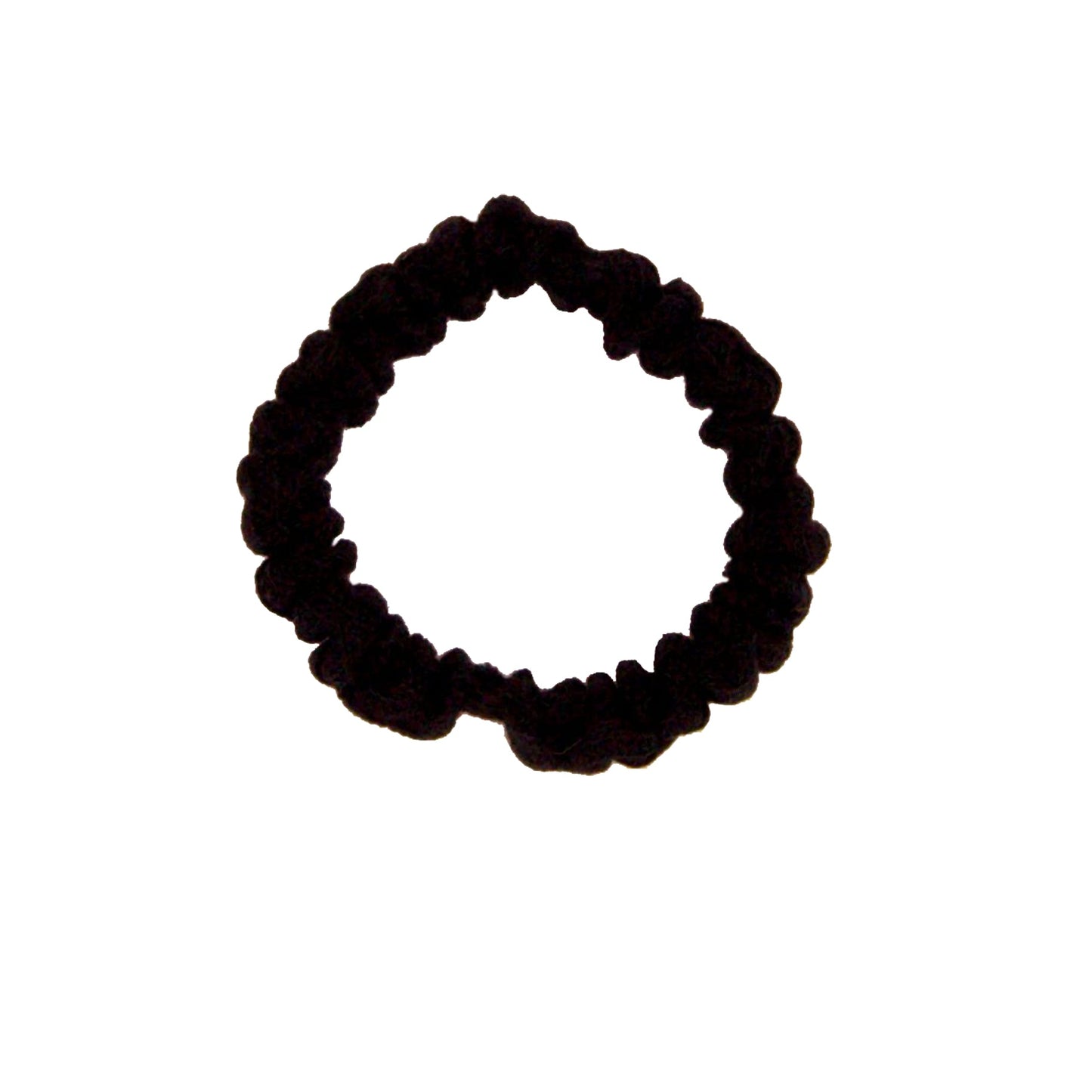 Amelia Beauty, Black Ribbed Scrunchies, 2.25in Diameter, Gentle on Hair, Strong Hold, No Snag, No Dents or Creases. 10 Pack - 12 Retail Packs