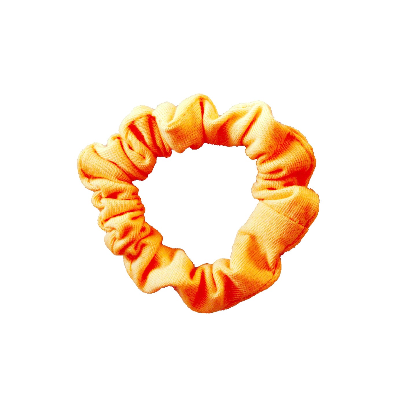 Amelia Beauty, Medium Neon Orange Jersey Scrunchies, 2.5in Diameter, Gentle on Hair, Strong Hold, No Snag, No Dents or Creases. 10 Pack - 12 Retail Packs