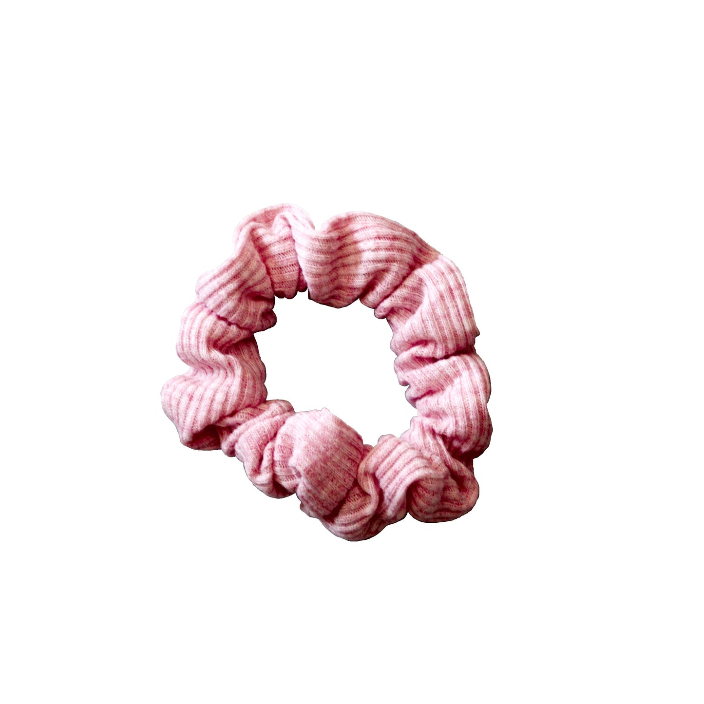 Amelia Beauty, Medium Pastel Red Ribbed Scrunchies, 2.5in Diameter, Gentle on Hair, Strong Hold, No Snag, No Dents or Creases. 10 Pack - 12 Retail Packs