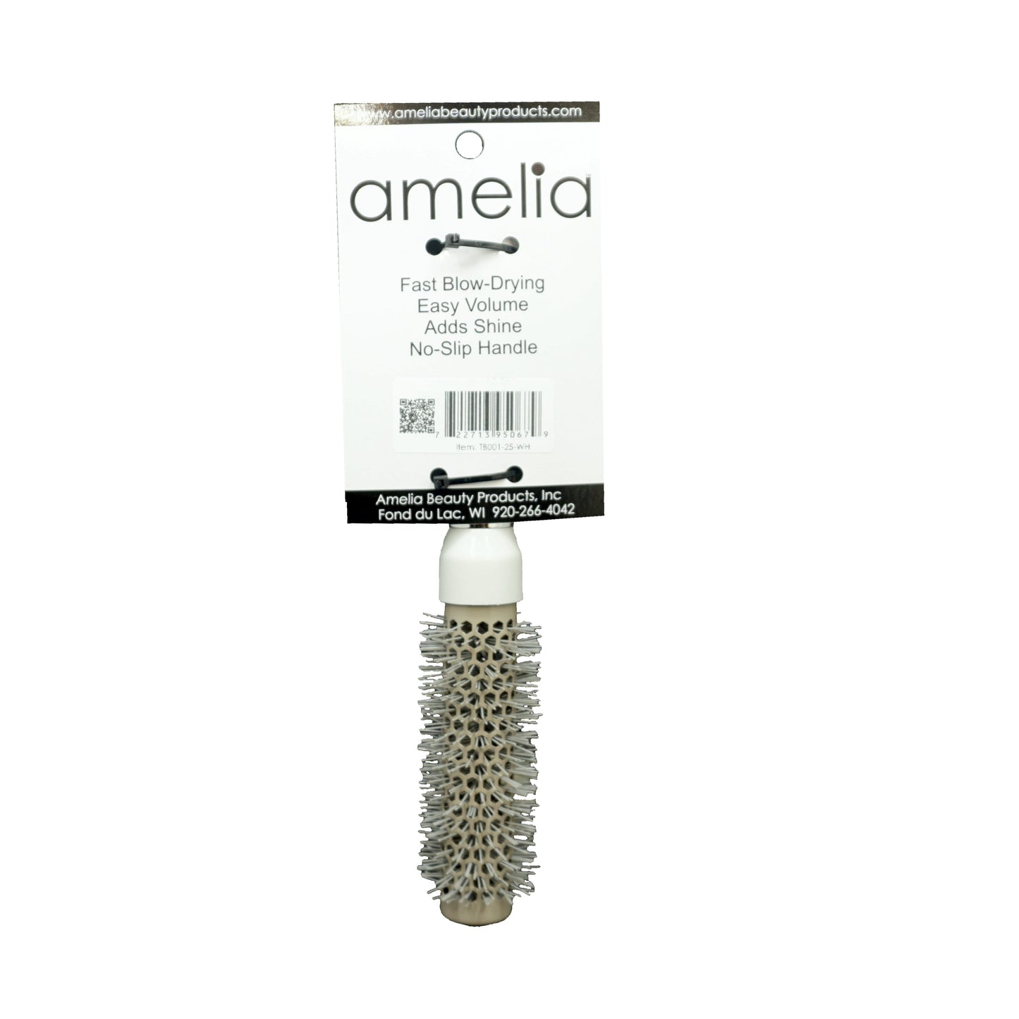 25mm (1in), Ceramic Coated Aluminum Barrel Brush - 12 Retail Packs