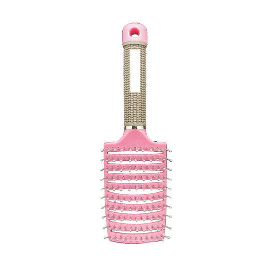 9.5in Vented Brush - Nylon Bristles, Pink - 12 Retail Packs