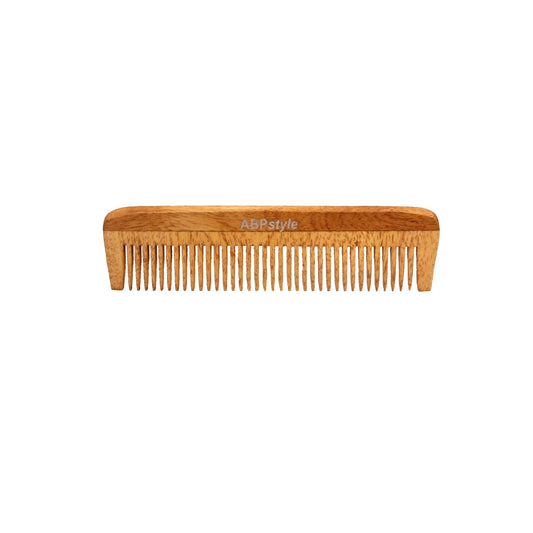 ABPStyle, 5in Neem Wood Fine Tooth Comb. Anti-Static, Damage Free, Promotes Hair Growth, Environmentally Friendly - 12 Retail Packs