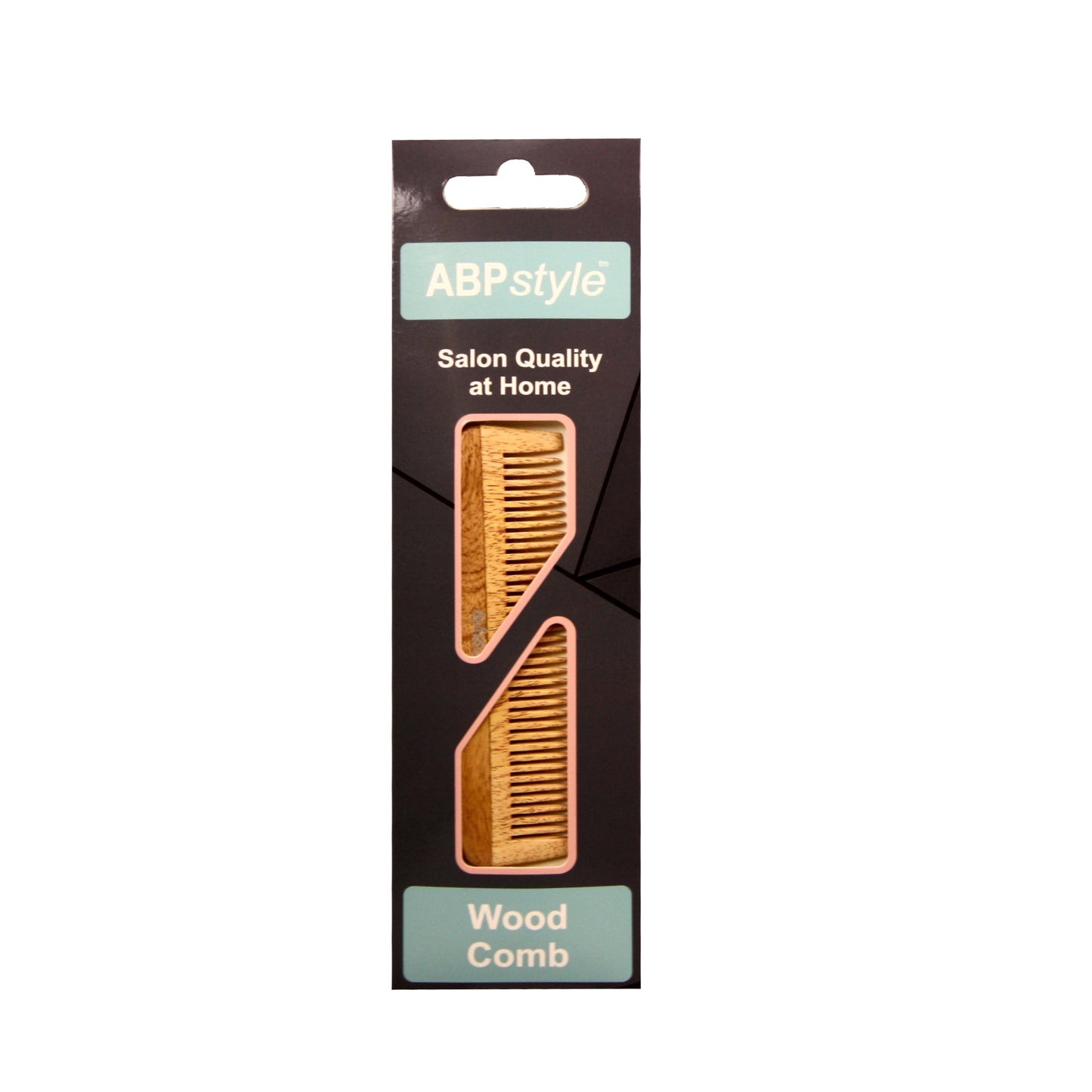 ABPStyle, 5in Neem Wood Fine Tooth Comb. Anti-Static, Damage Free, Promotes Hair Growth, Environmentally Friendly - 12 Retail Packs