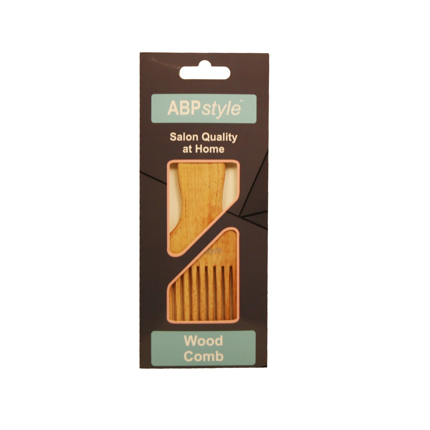 ABPStyle, 6in Neem Wood Pick Comb. Anti-Static, Damage Free, Promotes Hair Growth, Environmentally Friendly - 12 Retail Packs