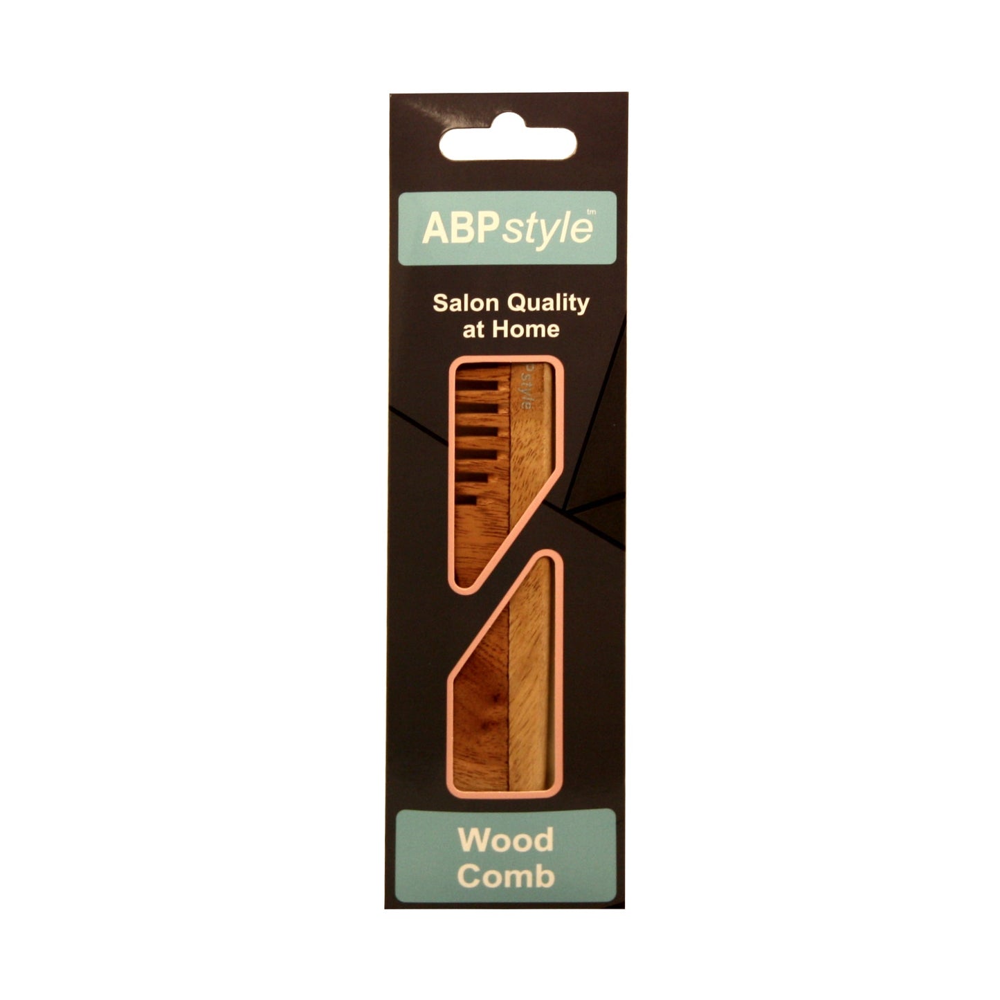 ABPStyle, 7in Neem Wood Handle Comb. Anti-Static, Damage Free, Promotes Hair Growth, Environmentally Friendly - 12 Retail Packs