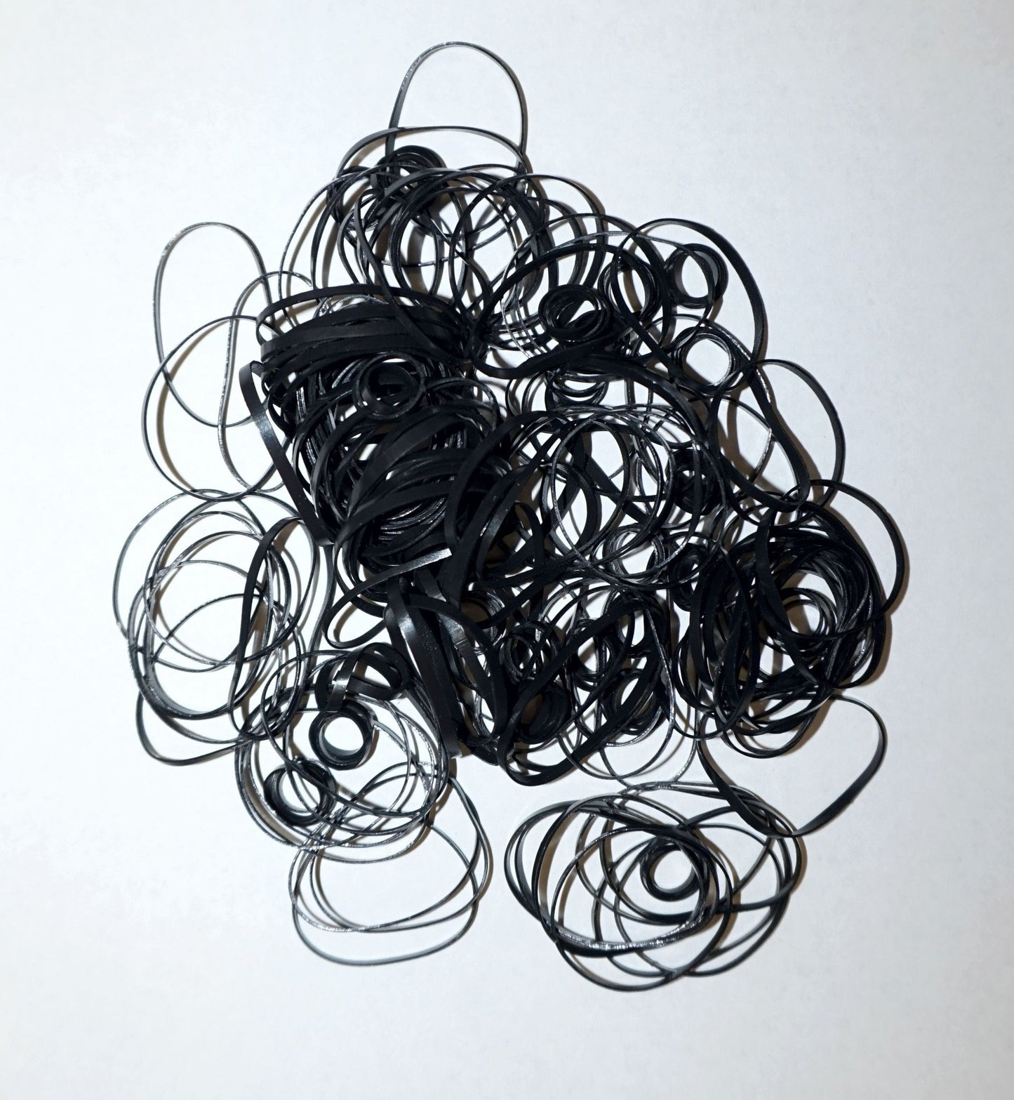 100, Black, Jumbo, Tangle Free Bands for Pony Tails and Braids (12 Retail Packages)